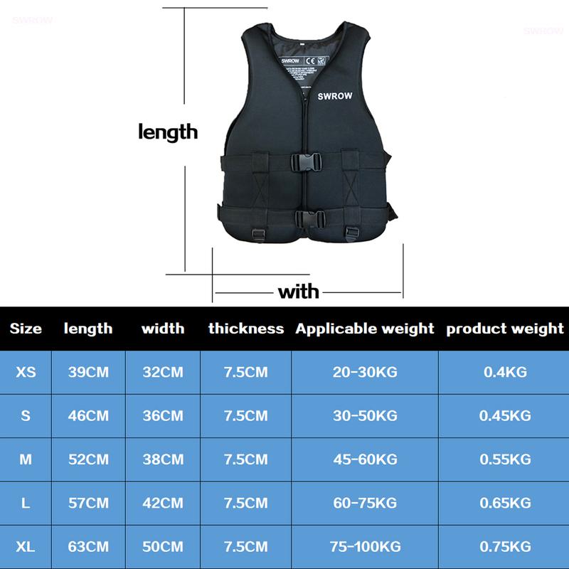 Product Introduction of Neoprene Life Vest Water Sports Fishing Kayaking Boating Swimming Surf Drifting Life Jacket Rescue Safety Vest S-XXL Size 18