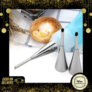 Spuit Isian Vla Soes Donat Filling Cream / Alat Bantu Pipa Noozle Puff Selai Coklat Kue Sus