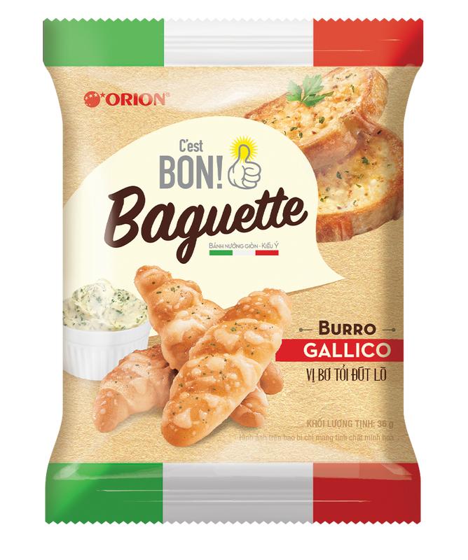 Bánh Nướng Giòn C’est Bon Baguette 180g ( 5 gói x 36g ) Vị Bơ Tỏi Đút Lò Food