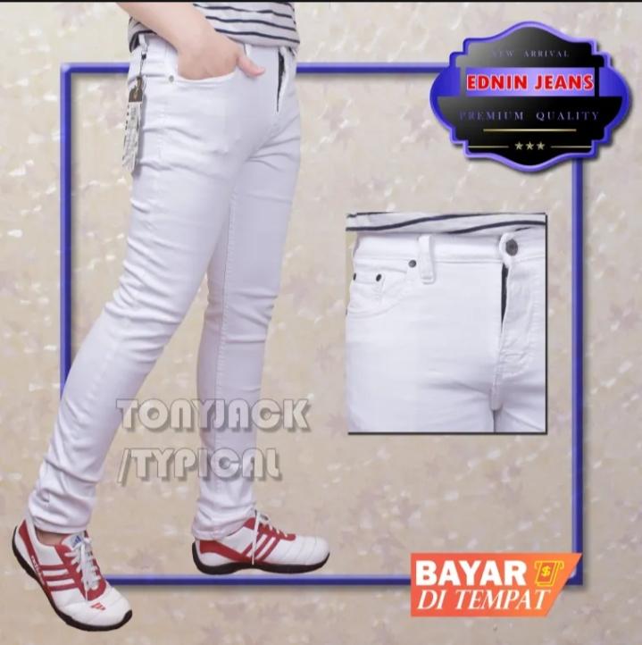 CELANA SOF JEANS STREET PRIA.. HITAM. ABU. PUTIH. 5