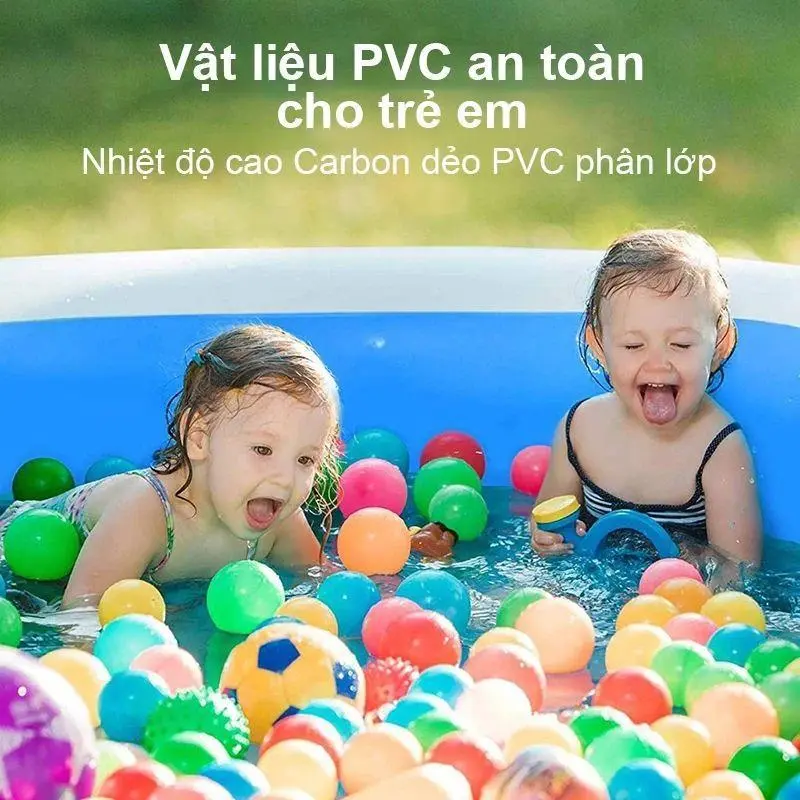 【Flash sale】Bể Bơi Cho Bé 3 Tầng Bơm Hơi Tại Nhà Nhiều Kích 1.2m/1.8m/2.1m/3.05m - Đồ Chơi quây  nhựa tặng phao và máy bơm 1
