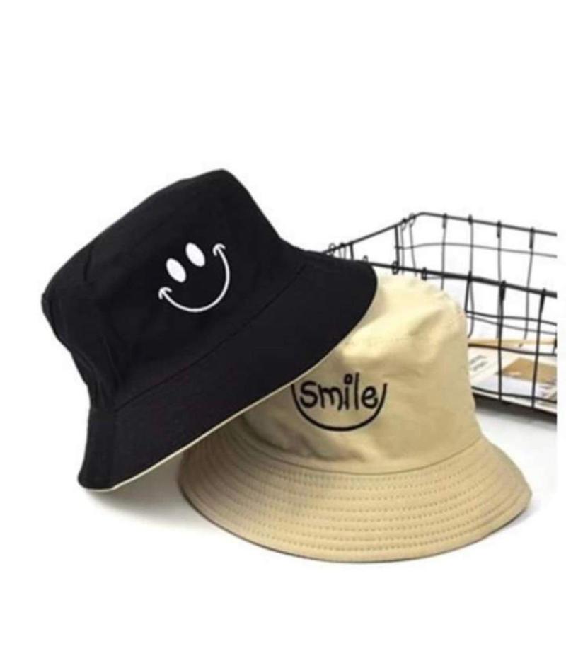 Product Introduction of พร้อมส่งหมวกบัคเก็ตสไตล์เกาหลี ใส่ได้2ด้าน หมวกบัคเกตลายหน้ายิ้ม smileและดอกเดชี่ 5