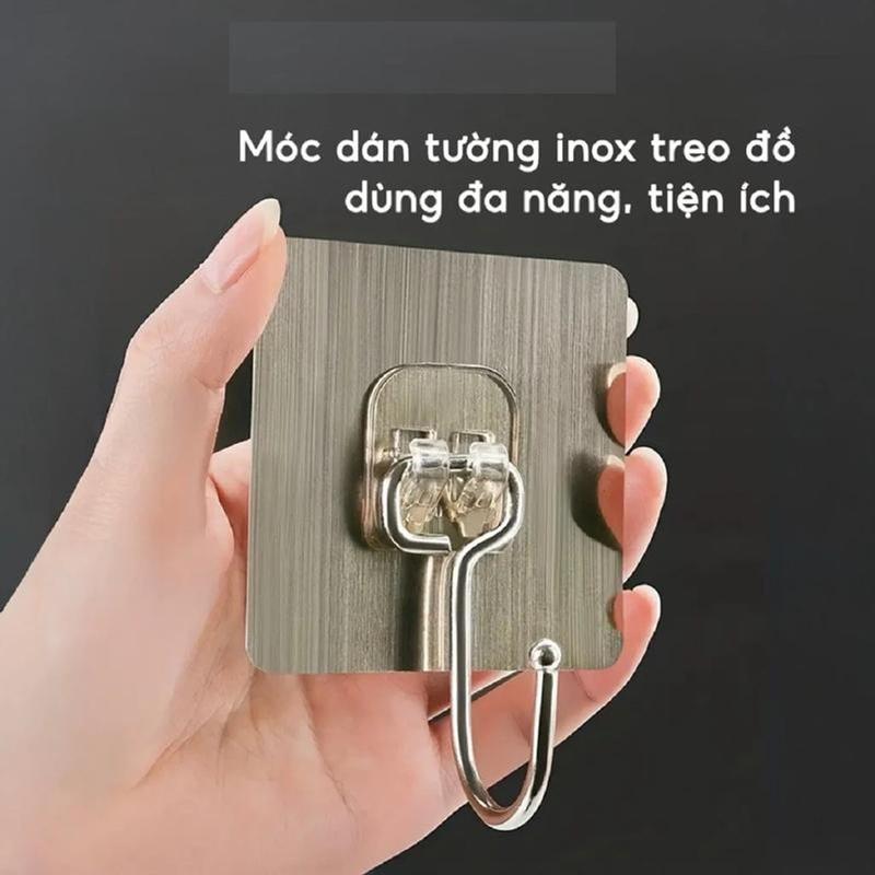 Combo 10-30-50 móc dán tường inox mẫu mới dính siêu chắc chịu lực tốt - Móc…