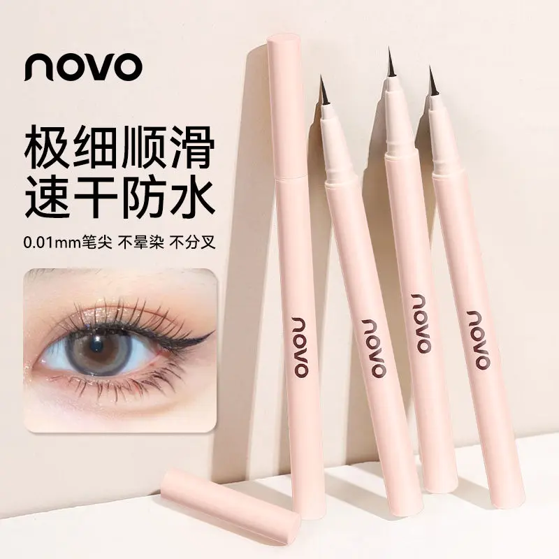 Bút Kẻ Mắt, Novo, Bút Siêu Mịn, Điểm, Lâu Trôi, Không Thấm Nước, Chống Nhòe, Thích Hợp Cho Người Mới, Bút Kẻ Mắt Dạng Lỏng, Cho Lông Mi Dưới, Bút Phấn Mắt Mỹ Phẩm Cosmetic