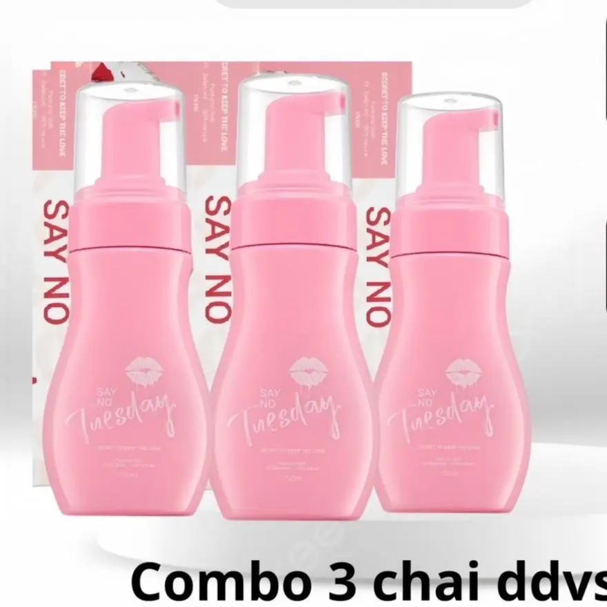 Combo 3 chai ddvs Say No tuesday tạo bọt sẵn không cồn không hương liệu nls chai 150ml