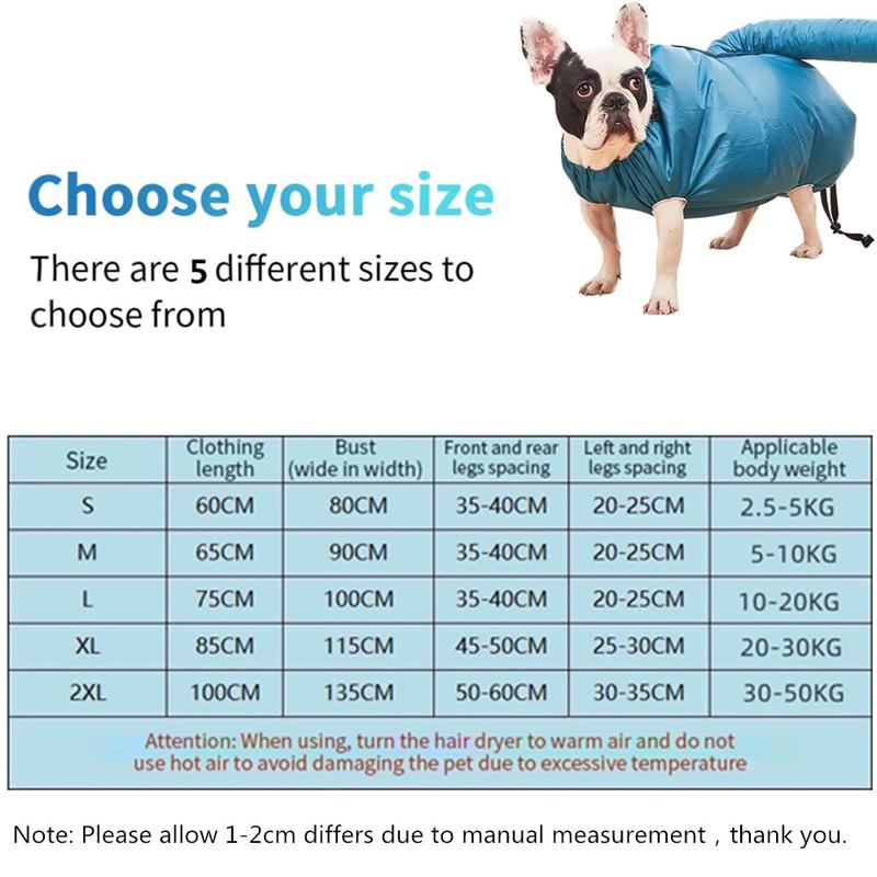 Portable Dog Hair Drying Bag Folding Cat Hair Dryer Efficient Big Dogs Quick Drying Coat Winter Pets Cleaning Grooming Supplies 9