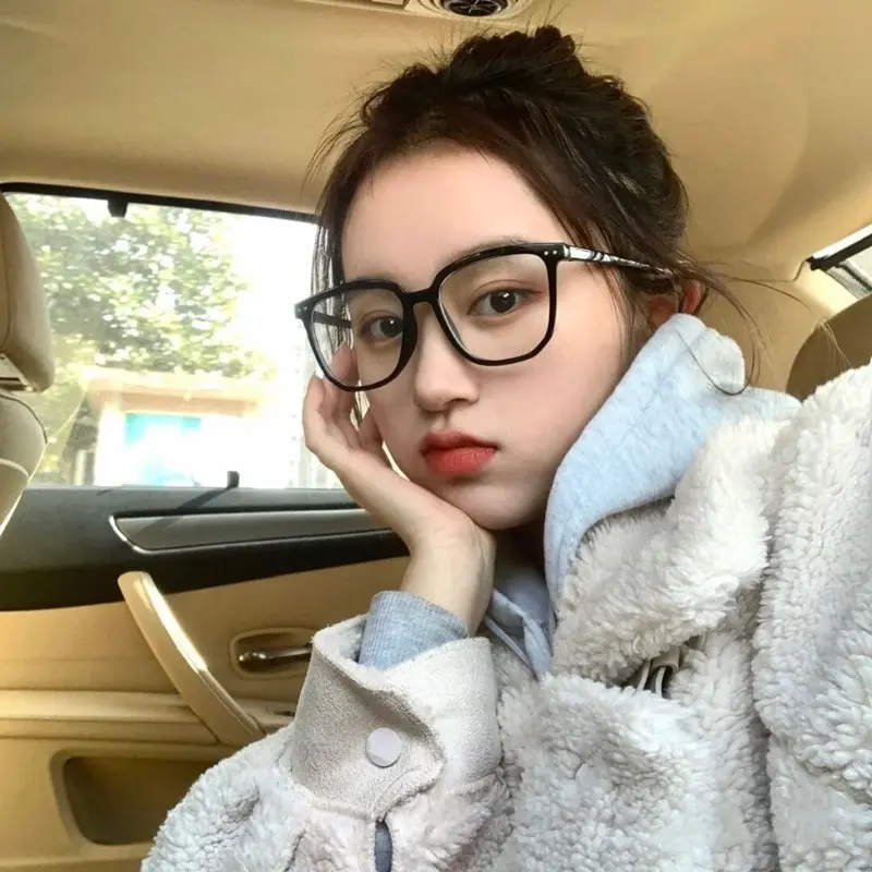 HK-AR7 Kacamata Anti Radiasi Wanita Korea Bergaya Bingkai Transparan Frame Kacamata Gaya 2