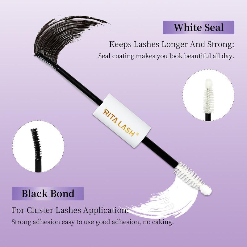 Bond and Seal Glue Eyelashes Makeup Extensions, Long Lasting Waterproof Cluster Lash Glue for Individual Cluster Lashes DIY Lash Extension, Cosmetic for Women, Back To School Makeup, Valentine's Day Gift 3