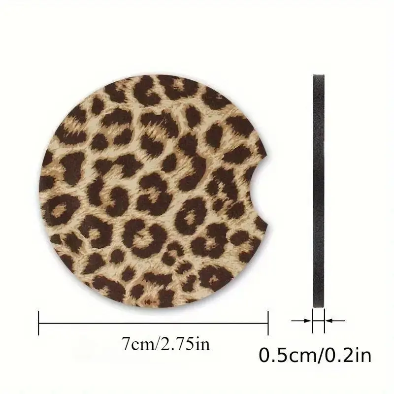 Car Cup Holder Coaster, Round Anti-slip Car Cup Holder Pad, Cute Auto Parts, Car Interior Decoration Accessories for Women & Men 6