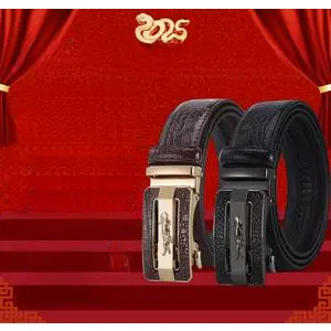 Belt Crocodile Pattern for Men Alloy Veneer Automatic Buckle Cowhide Belt All-Matching Casual Simplicity Pant Belt in Stock Wholesale