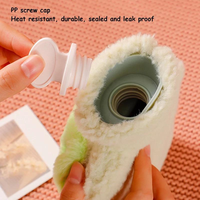 Product Introduction of New Cartoon Hot Water Bottle Soft Plush Cover Hot Water Bag For Warming Wrists And Feet Menstruation Hot Compress Hot Water Bag 20