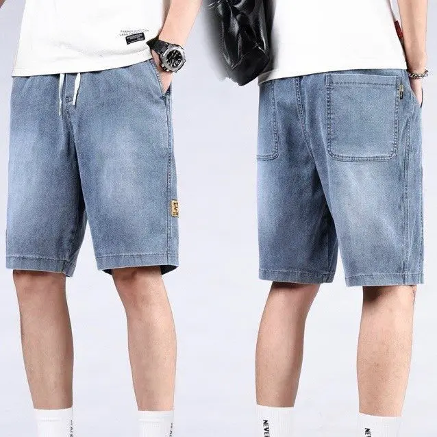 Quần Short Jean Cao Cấp Nam Chất Bò Co Giãn Nhẹ Chi Tiết Đơn Giản xxl dây rút quần jean