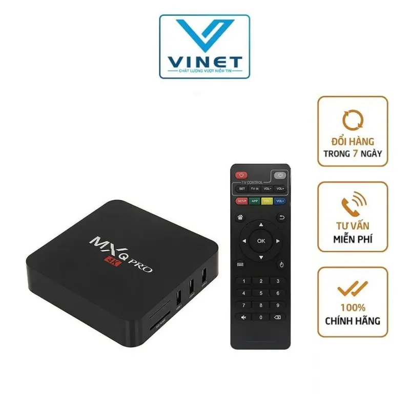 Androi TV Box MXQ 4K Pro /TX3 Mini 2G+16G Chipset xịn Tích hợp FPT Play - Biến TV thường thành Smart TV Màn Hình 4