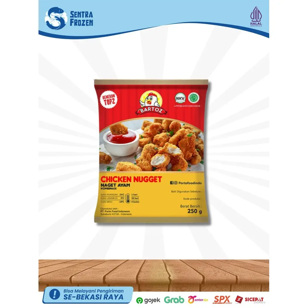 BARTOZ NUGGET CHICKEN ORI 250GR