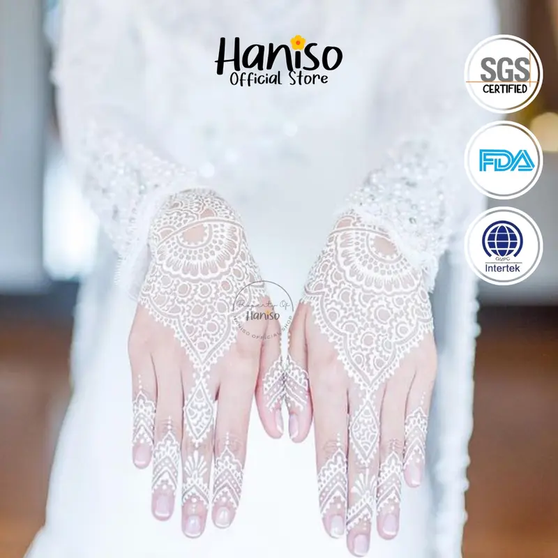 White Henna Instan Pengantin Premium Sepasang Tangan 1