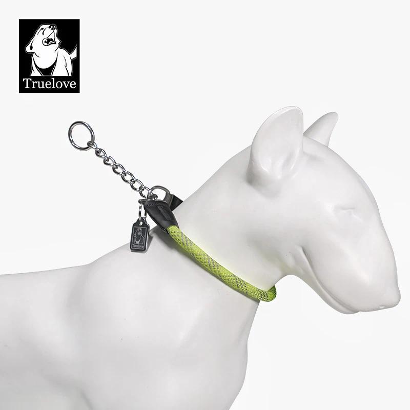Truelove Pet P-Collar New Strong Metal Stainless Steel Nylon Braided Large Rope Training Dog Premium Designer Luxury TLC5374 1