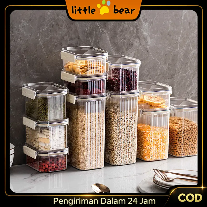 (COD)Food Storage Box Kedap Udara Penyimpanan Sayur Buah Tepung ...