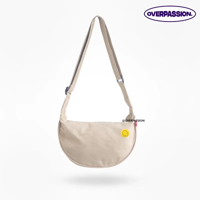 Tas selempang canvas kanvas mini Sling bag pria dan wanita unisex simpel  sikle Zikle Caramel