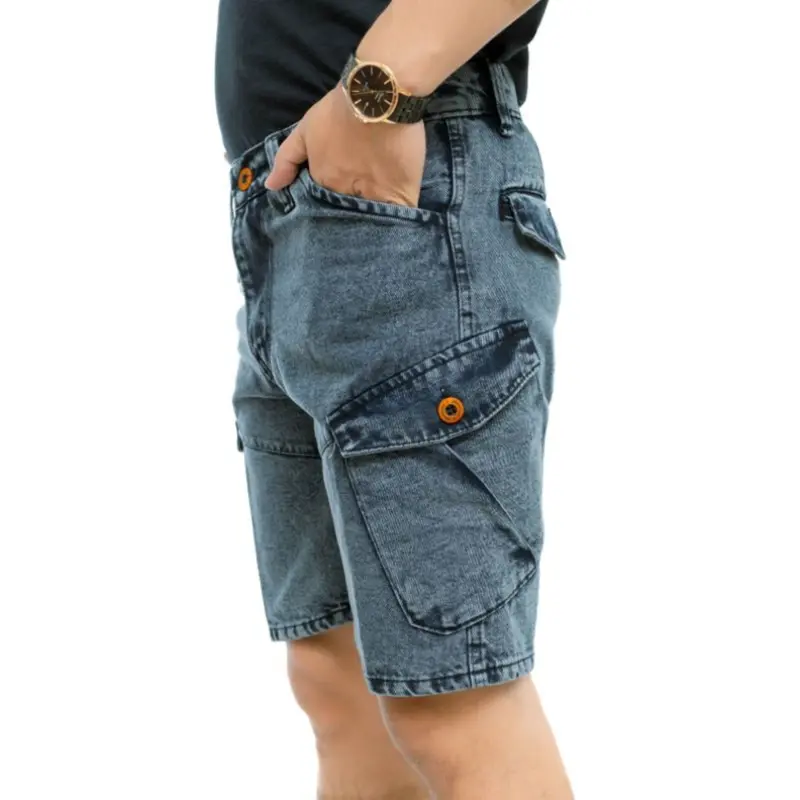 celana jeans pendek Tactikal premium full accesoris yang lagi hits kekinian Pria Dewasa Santai 7