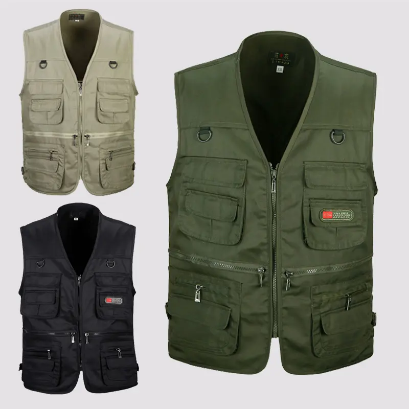 Áo Vest Nhiều Túi Thời Trang Ngoài Trời, Dành Cho Nam Giới, Thích Hợp Để Câu Cá, Đi Bộ Đường Dài Và Chụp Ảnh, Phong Cách Thường Ngày Ngoại Cỡ, Năm 2025 1