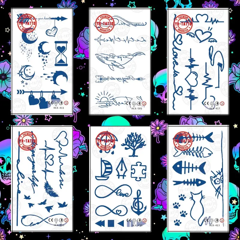 Beli 1 Gratis 1 tatto temporary tahan lama model HCX 1