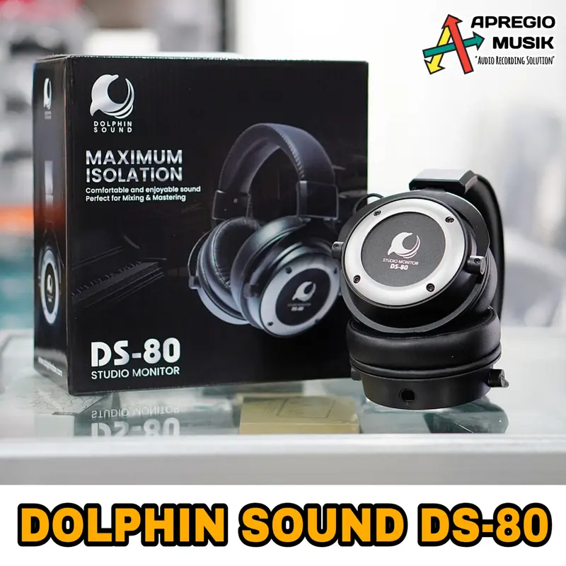 Dolphin Sound DS 80 DS80 Headphone Flat Studio Monitor 1