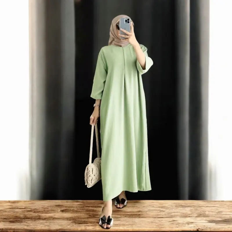 Daster murah JUMBO Wanita lengan 3/4 Cringkle airflow PREMIUM 7