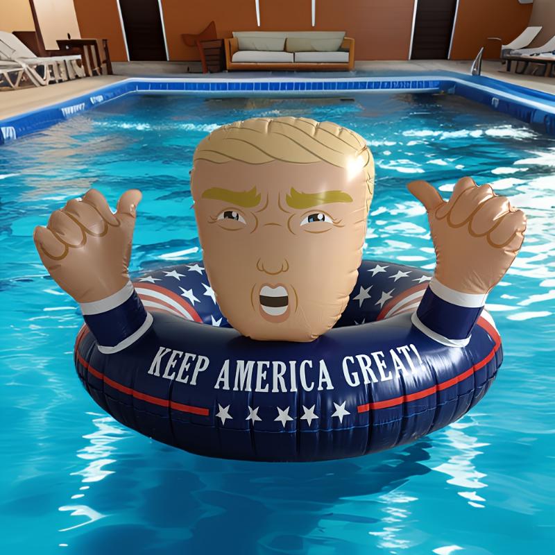 Large PVC Trump Cartoon Inflatable Pool Float, Universal Adult Beach ...