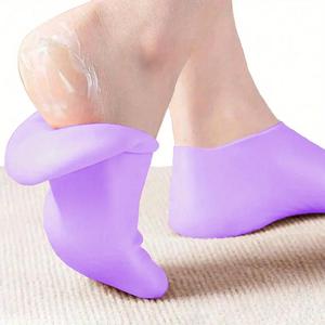 [1Par de calcetines de silicona] 1 Par de calcetines de silicona para Pies Agrietados Secos | Calcetines para Mujeres para Hidratar, Tacón Agrietado