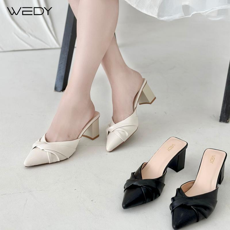 Product Introduction of [Hình thật]Dép nữ đế cao tôn dáng, Dép sục cao gót 7 phân dép nữ hottrend 2023 WD2316 Shoes GiàY DéP đế Cao Su Len 9