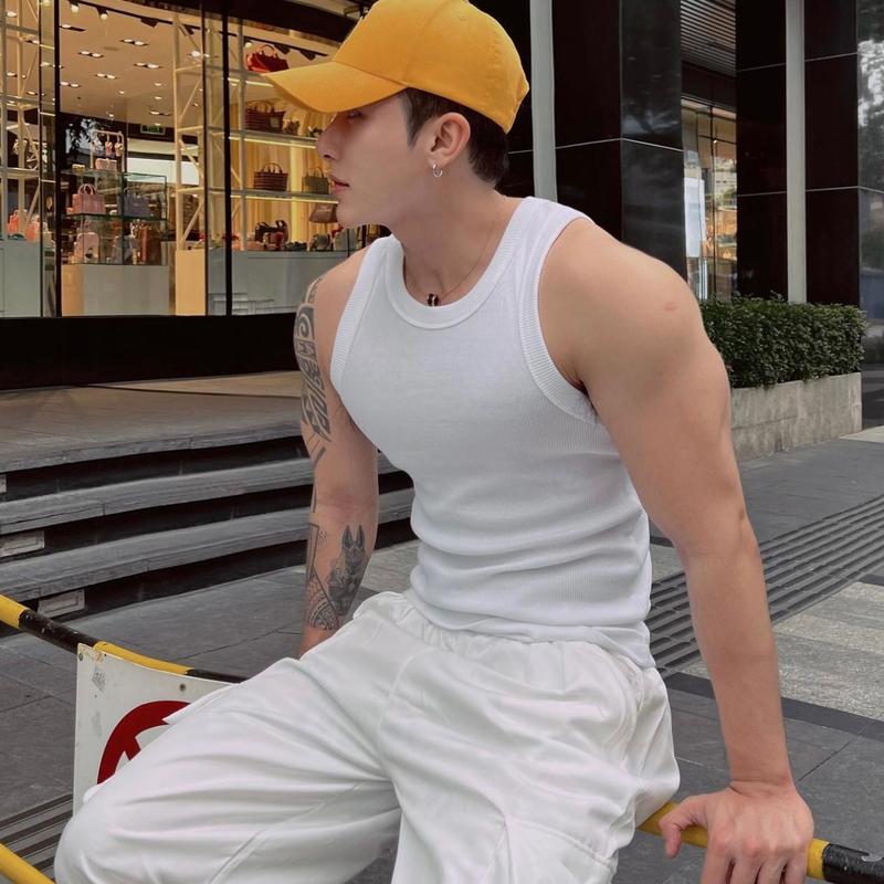 Tanktop Vải Thun Gân,Cuốn Viền Bản To Cá Tính,Form Body Tôn Dáng / Áo Thun Sát Nách [Mã 08 ]