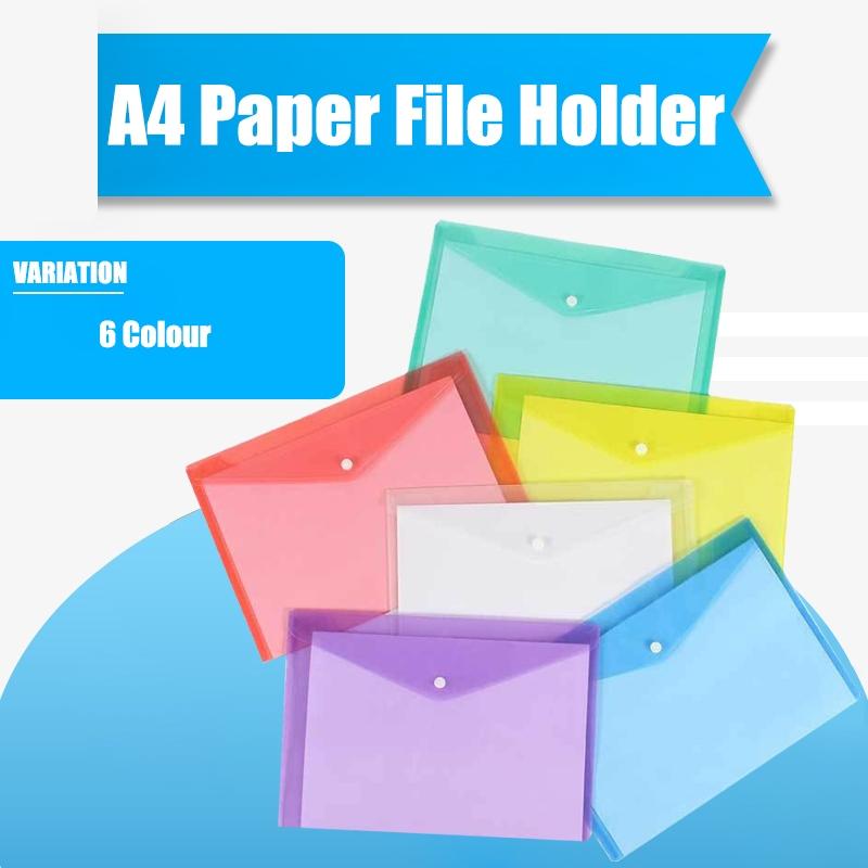 20Pcs A4 Paper File Holder Button File Folder File Bag Office Document ...