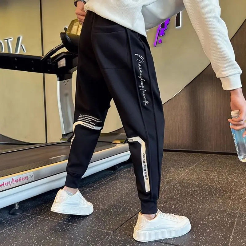 Trendy Brand Men's Pants Spring 2024 New Spring and Autumn Style Jogger Sports Casual Men's Pants Slim Fit Small Feet Sweatpants