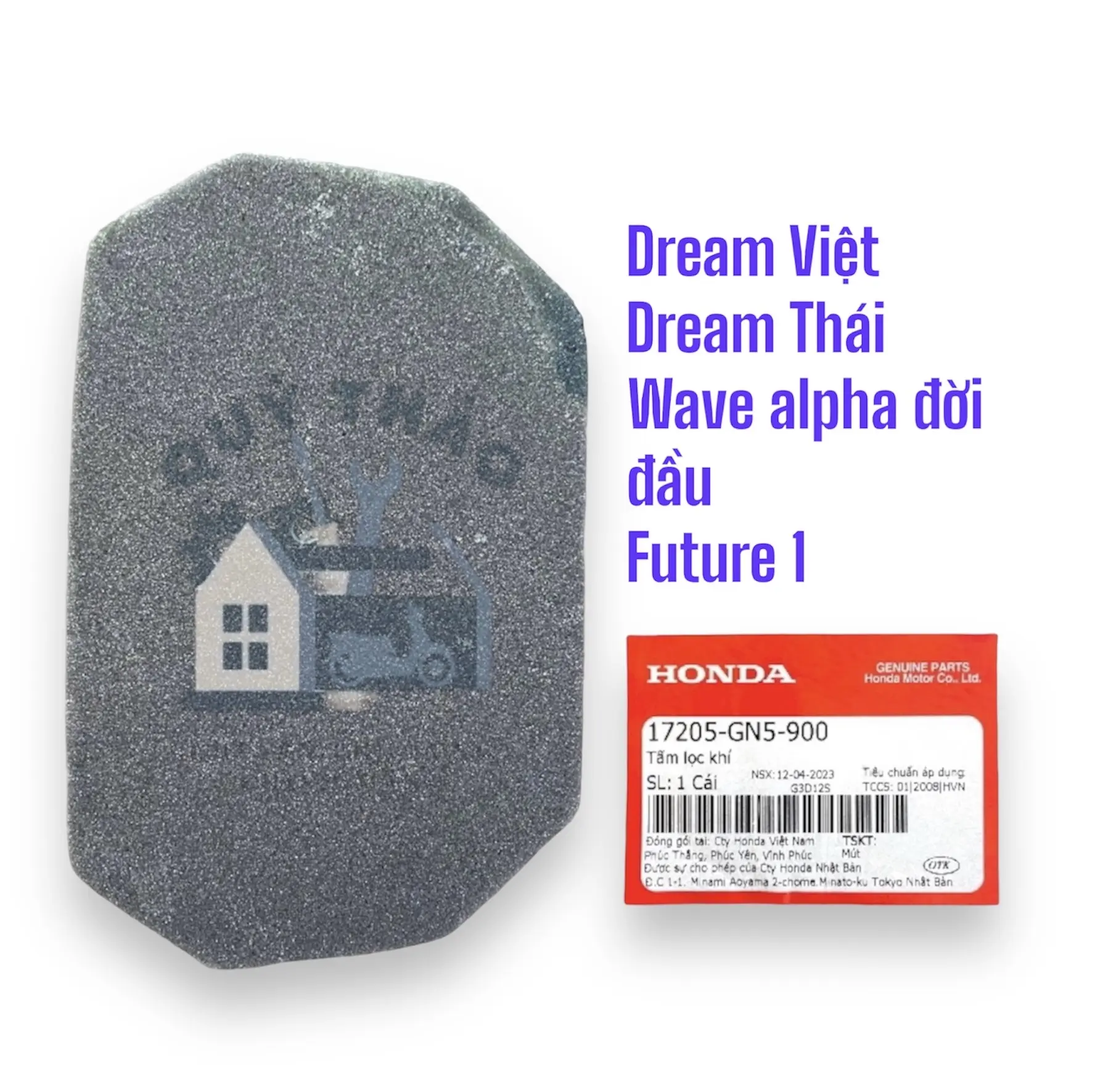 (Chính hãng) Lọc gió xe máy Dream, Wave nhỏ Honda Phụ Tùng