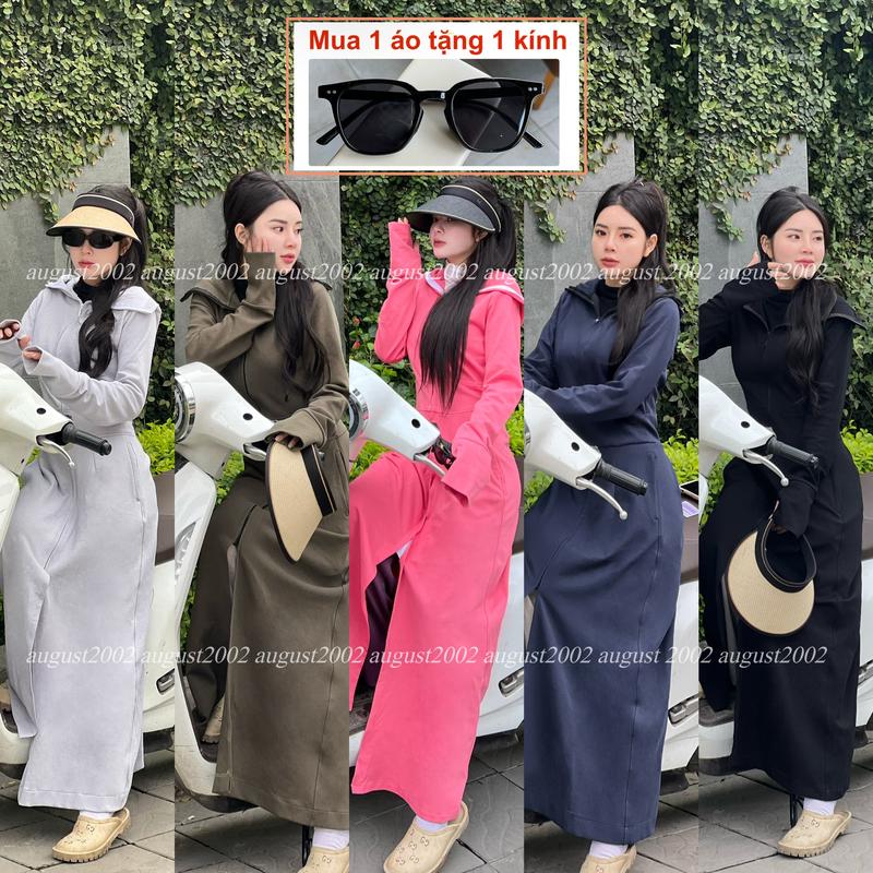 [ Tặng Kính Râm ] Áo Chống Nắng Toàn Thân Dành Cho Nữ Vải Cotton Cao Cấp Women Top