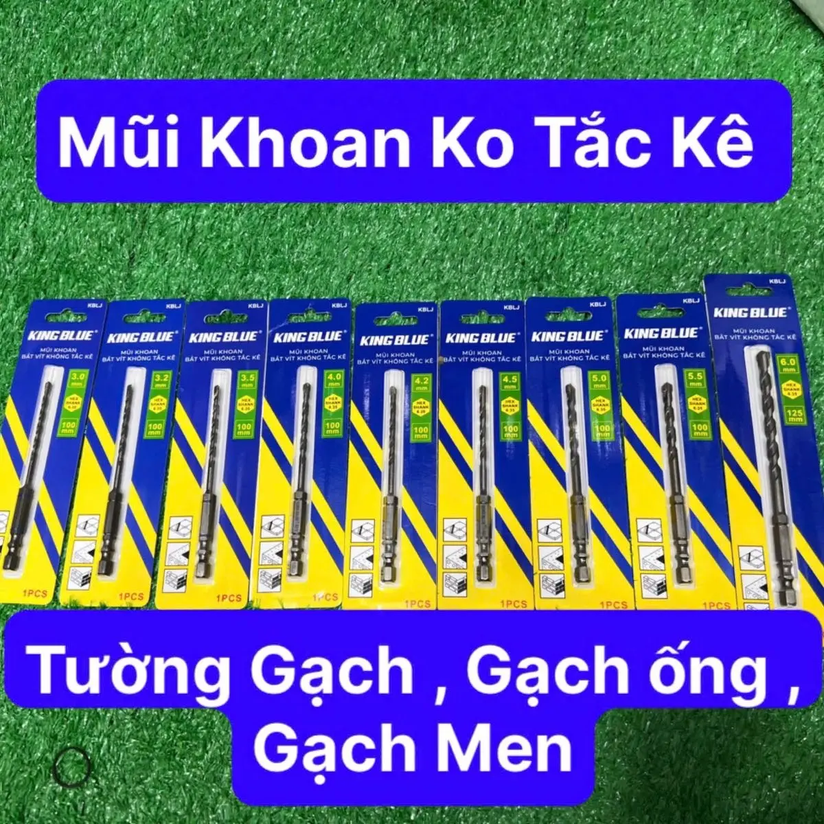Mũi King Blue khoan ko tắc kê tường gạch , gạch ống , gạch men .
