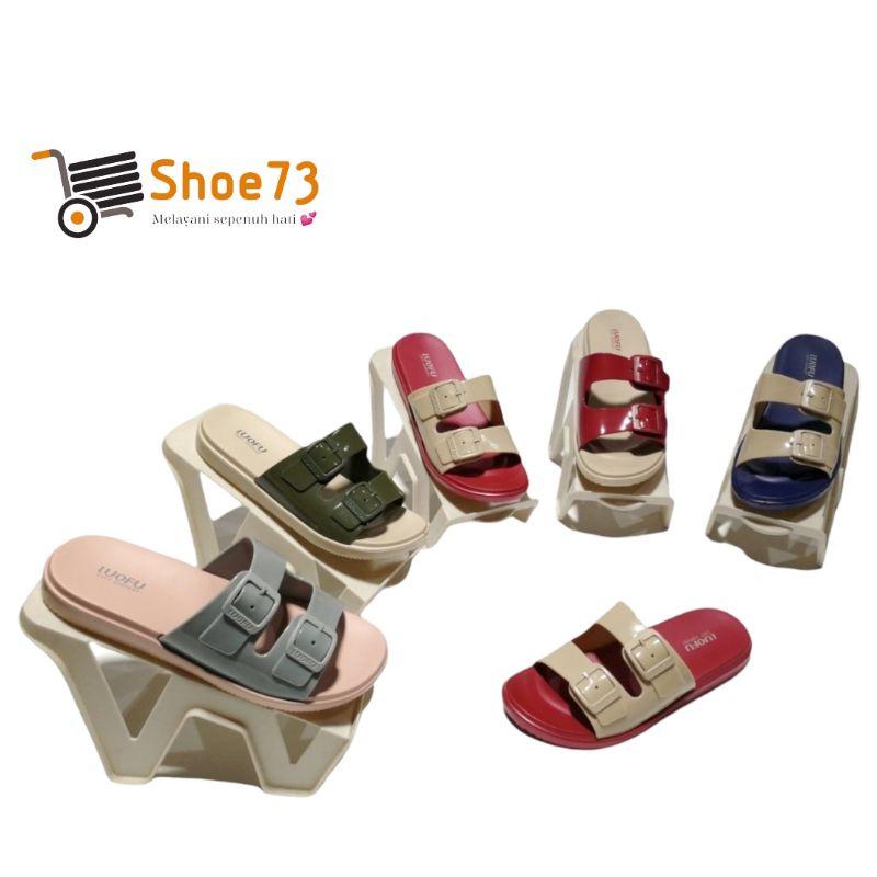 LUOFU E 7188 -B2K5WS SIZE 36-40  l Sandal Selop ban 2 jelly wanita l Sendal kokop cewek impor 2