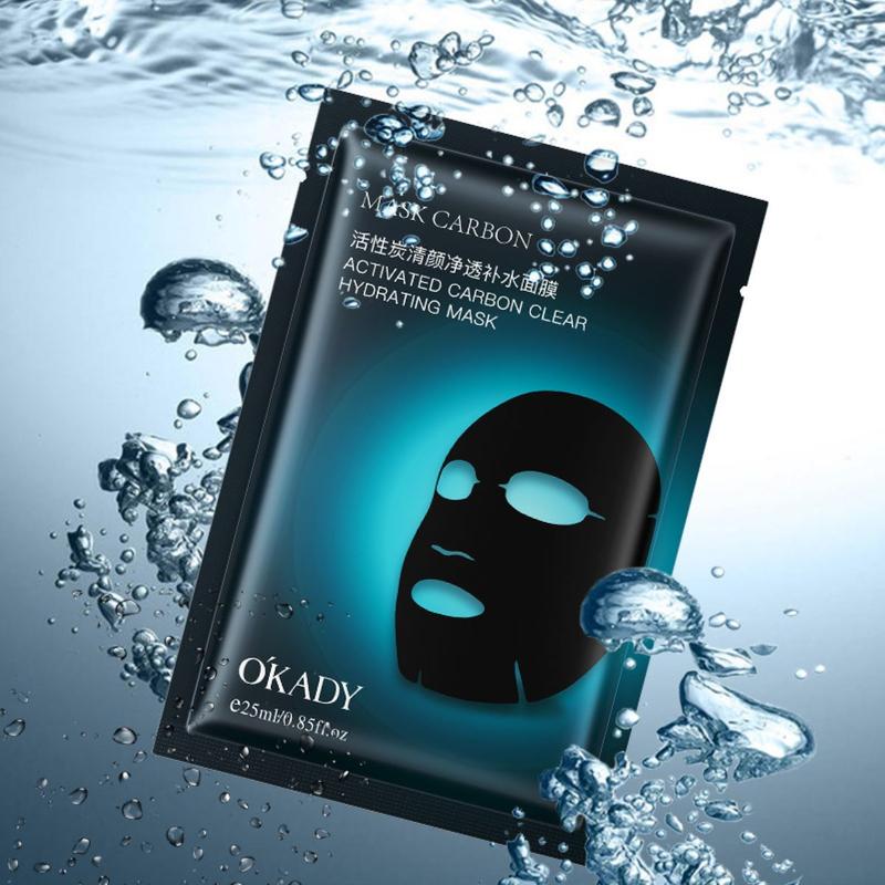 10 Miếng Mặt Nạ Giấy O'KADY Than Hoạt Tính Hỗ Trợ Dưỡng Ẩm, Giảm Mụn 25ml Skincare Silicon Women Nữ Cosmetics Làm Đẹp Da Dưỡng Ẩm Da Mask Đắp Mặt Cho Mặt Dưỡng Da Mặt Kem Face 3