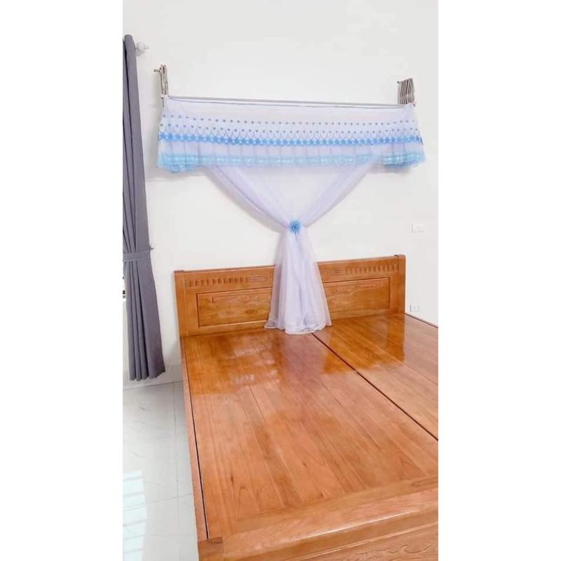 (TRỌN BỘ) Màn Khung Xếp Gọn , TIẾN ĐẠT Bảo Hành KHUNG 12 Tháng, Tặng Kèm Vít Nở , Nơ Buộc, Vải Tuyn Cao Cấp, KHUNG CHẮC CHẮN 8