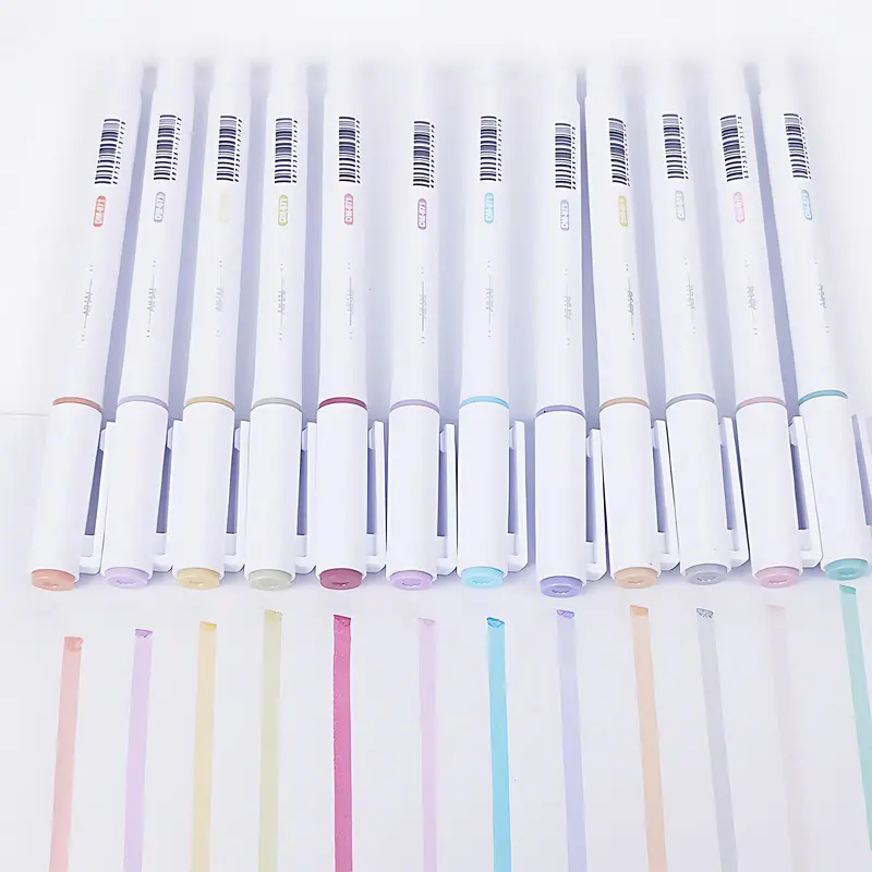 Glitter Marker Pen, 12pcs Shiny Highlighter Pen, Colored Pen for Coloring Book, Drawing, Doodling, Scrapbook, Journaling 7