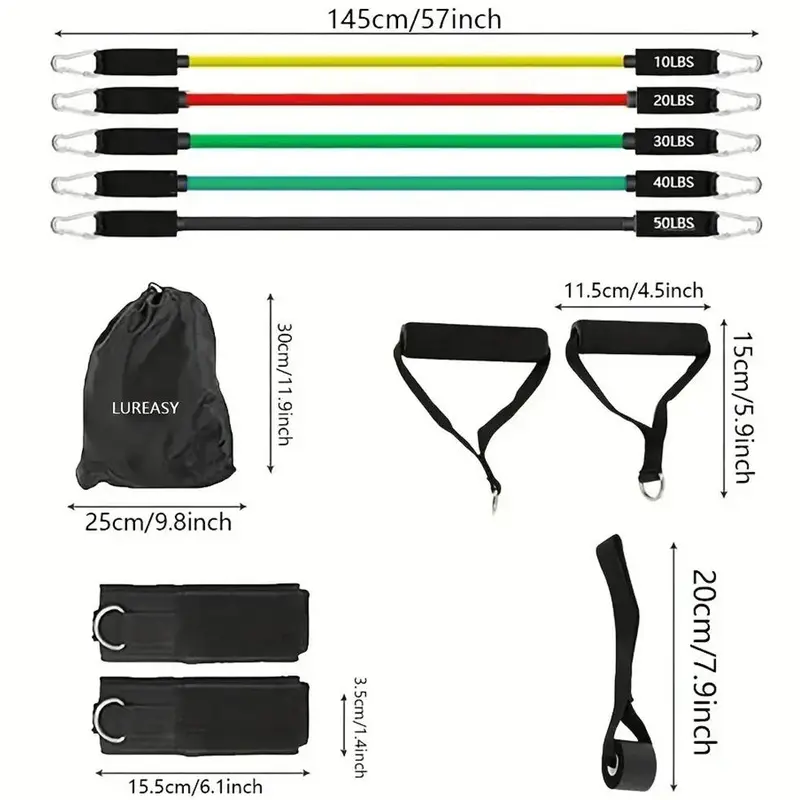 Resistance Band Set, 11pcs Straps With Elastic Band, Sports Straps For Leg Training, Kicking Legs And Hip Training, Fitness Equipments For Home Gym 1