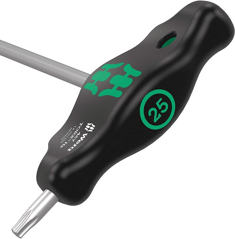 Wera 05023376001 - Kunci T Bintang TX 25 x 200 mm 467 TORX HF T-Handle Screwdriver With Holding Function Wera Tools 1