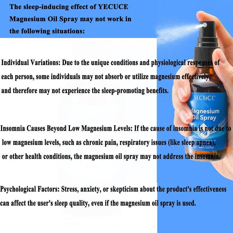 60ml Pure Magnesium Oil Spray, Multi-functional Comfort Moisturizing Body Skincare Oil, Hydrating Body Care Liquid for Women & Men, Body Moisturizer, Back To School, Body Spray, Body Care Products, Christmas Gift, Body Care 4