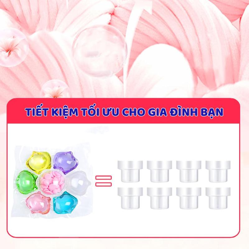 Product Introduction of Viên Giặt Xả Quần Áo Thơm Lâu Bền Màu 7IN1 Khử Khuẩn Gấp 8 Lần, Cùng Hạt Lưu Hương Đến 72H 32