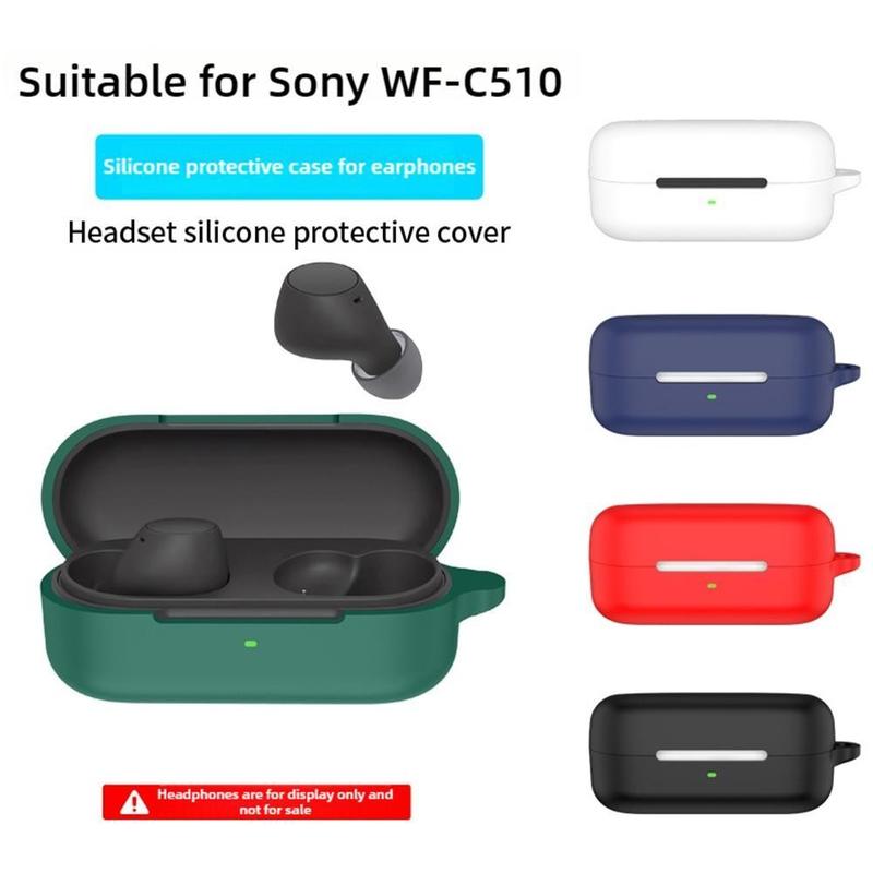 Vỏ Tai Nghe Nhét Tai WF-C510, Chất Liệu Silicon, Chống Sốc, Chống Bụi, Hộp Sạc, Vỏ Tai Nghe, Vỏ Tai Nghe, Thích Hợp Cho Sony WF-C510