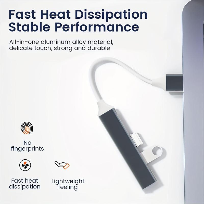 4-in-1 USB 3.0 Hub, 4-Port USB Hub USB Splitter USB Expander for Laptop, Xbox, Flash Drive, HDD, Console, Printer, Camera, Keyboard, Mouse 4