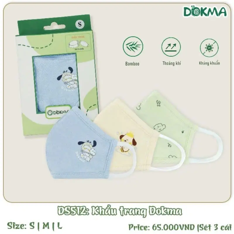 Khẩu trang trẻ em Dokma DS512 - Hàng chính hãng