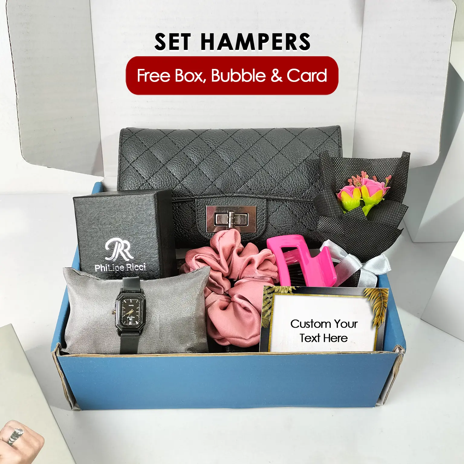 set hampers kado  ulang tahun cewek paket hadiah wisuda hadiah wedding gift set tas cewek