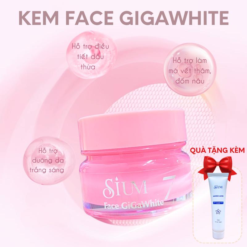   New  Kem Face GiGaWhite - Size 20ml TẶNG KÈM Tẩy Tế Bào Chết Da Mặt - Hỗ Trợ Dưỡng Trắng Da 