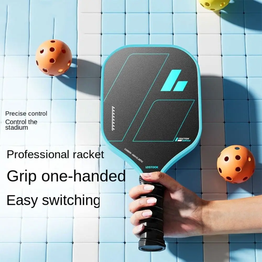 Multi-purpose Glass Fibre Face Pickleball Paddle Ribbed Handle Lightweight Pickleball Racquet Non Slip Grip Pickleball Training Equipment Child